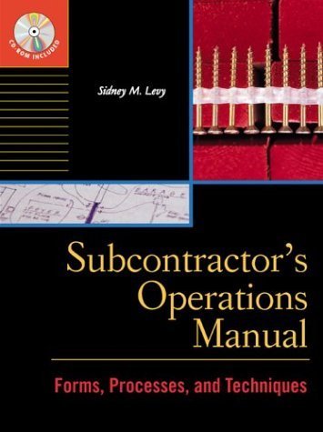 Stock image for Subcontractors' Operations Manual for sale by Better World Books