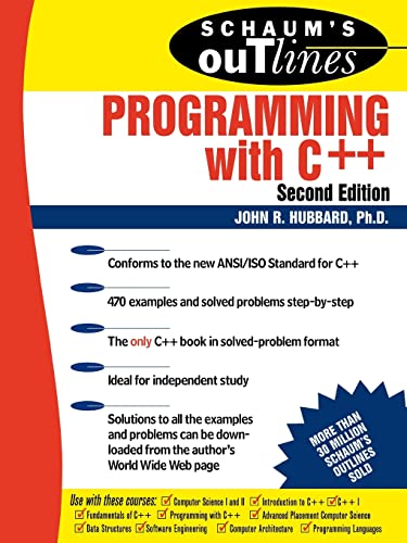 9780071353465: Schaum's Outline of Programming with C++