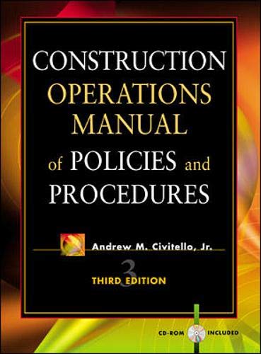 Stock image for Construction Operations Manual of Policies and Procedures for sale by HPB-Red