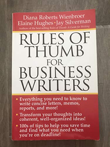 Beispielbild fr Rules of Thumb for Business Writers zum Verkauf von BooksRun