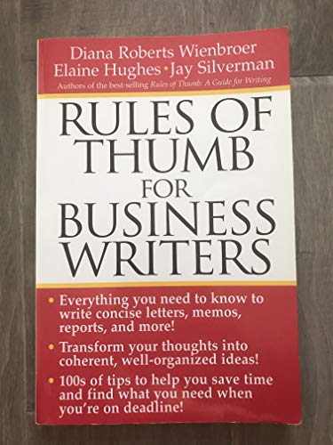 Imagen de archivo de Rules of Thumb for Business Writers a la venta por BooksRun