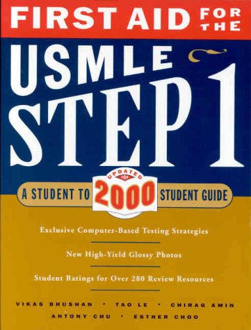 Beispielbild fr First Aid for the USMLE Step 1 2000: A Student to Student Guide zum Verkauf von HPB-Red