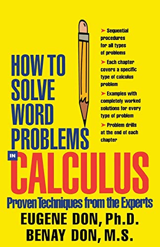 9780071358972: How to Solve Word Problems in Calculus: A Solved Problem Approach (How to Solve Word Problems Series)