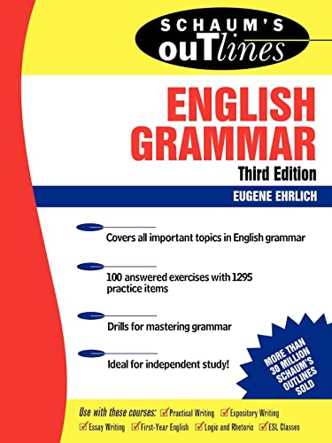 Imagen de archivo de Schaum's Outline of English Grammar a la venta por BooksRun