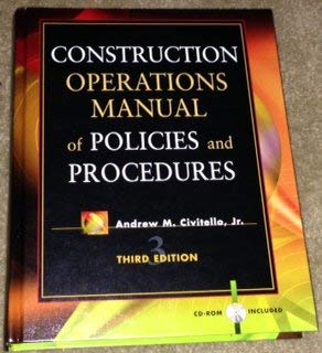 9780071363068: Construction Operations Manual of Policies and Procedures