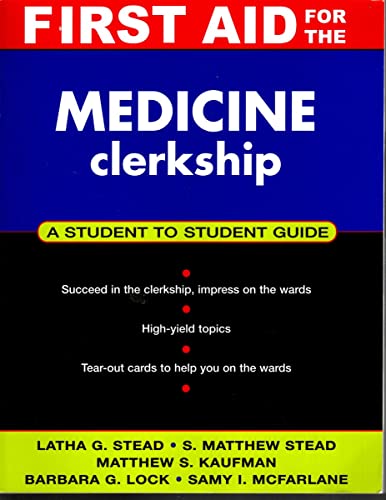 Beispielbild fr First Aid for the Medicine Clerkship zum Verkauf von Better World Books