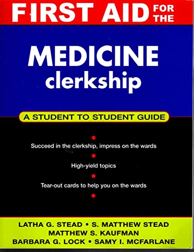 Imagen de archivo de First Aid for the Medicine Clerkship a la venta por Better World Books