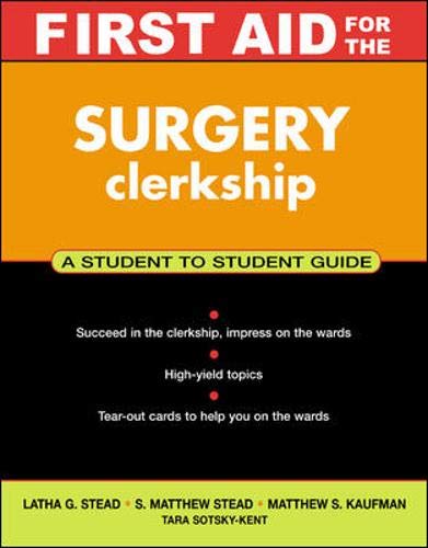 9780071364225: First Aid for the Surgery Clerkship (First Aid Series)