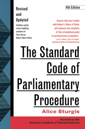 9780071365130: The Standard Code of Parliamentary Procedure, 4th Edition (BUSINESS BOOKS)