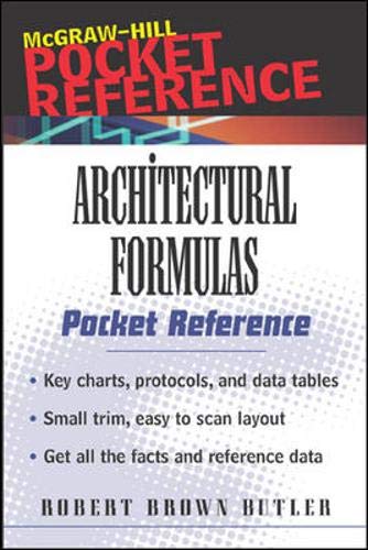 Architectural Formulas Pocket Reference (9780071370363) by Butler, Robert Brown