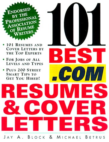 Stock image for 101 Best .Com Resumes & Cover Letters for sale by HPB-Red
