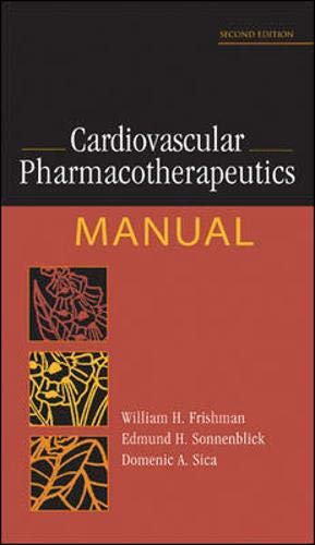 Beispielbild fr Cardiovascular Pharmacotherapeutics Manual zum Verkauf von HPB-Red