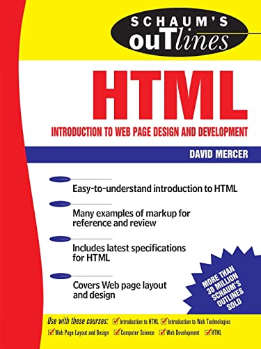 9780071373654: Schaum's Outline of HTML (CLS.EDUCATION)