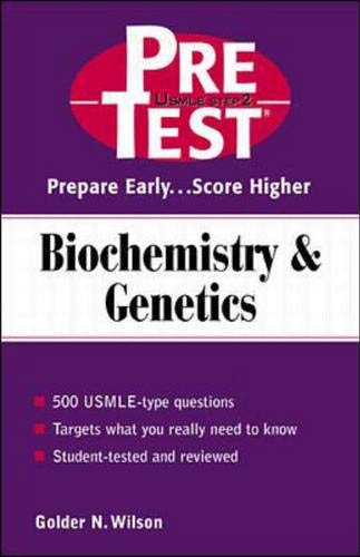 Beispielbild fr Biochemistry and Genetics: PreTest Self-Assessment and Review zum Verkauf von Better World Books