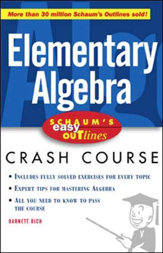 Imagen de archivo de Schaum's Easy Outlines: Elementary Algebra a la venta por Wonder Book