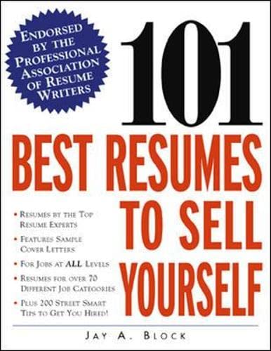 Beispielbild fr 101 Best Resumes to Sell Yourself zum Verkauf von BooksRun
