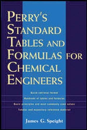 Beispielbild fr Perry's Standard Tables and Formulae For Chemical Engineers zum Verkauf von HPB-Red