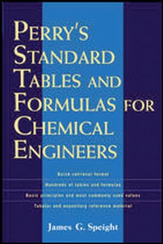 Stock image for Perry's Standard Tables and Formulae For Chemical Engineers for sale by HPB-Red