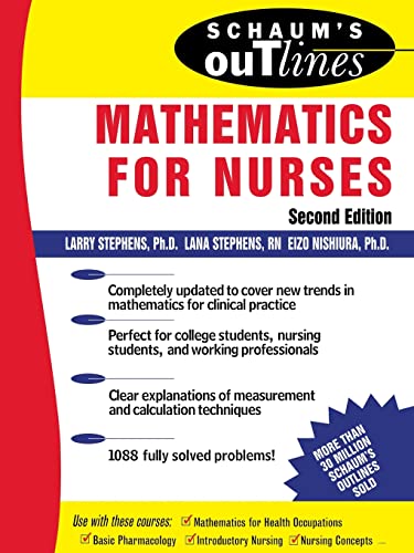 Stock image for Schaum's Outline of Mathematics for Nurses for sale by Books Unplugged