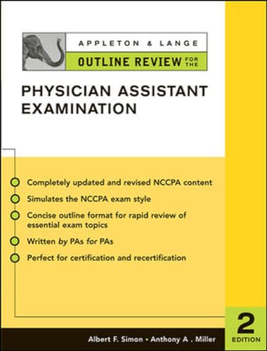 9780071402897: Appleton & Lange Outline Review for the Physician Assistant Examination (A & L ALLIED HEALTH)