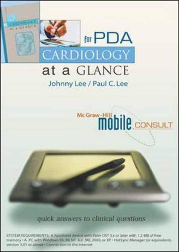 Cardiology at a Glance for PDA (9780071403306) by Lee, Johnny; Lee, Paul C