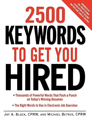 Stock image for 2500 Keywords to Get You Hired for sale by KuleliBooks