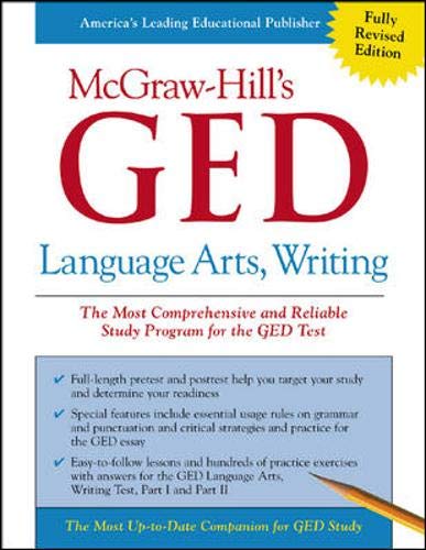 Stock image for McGraw-Hill's GED Language Arts, Writing for sale by Better World Books: West