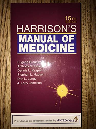 Imagen de archivo de Harrison's Manual of Medicine 15th Edition a la venta por BookHolders