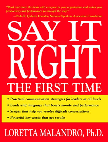 Stock image for Say It Right the First Time for sale by SecondSale