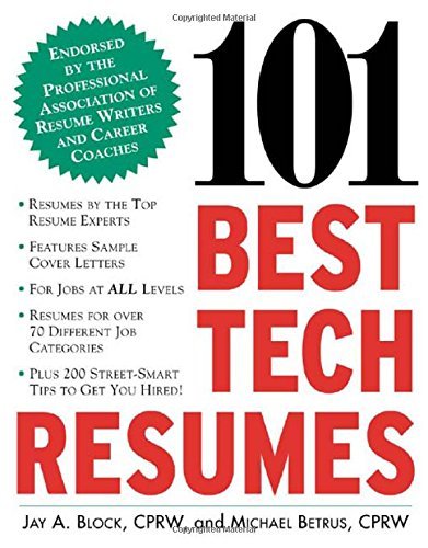 Beispielbild fr 101 Best Tech Resumes zum Verkauf von Wonder Book