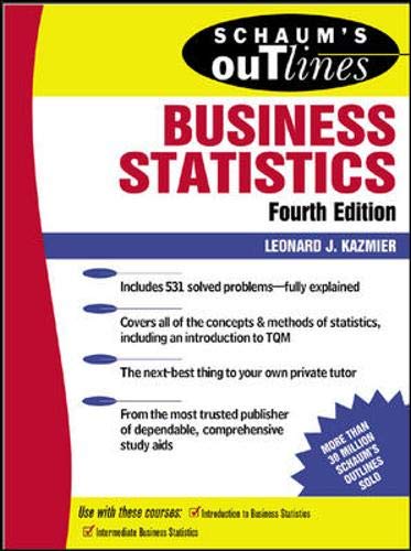 9780071410809: Schaum's Outline of Business Statistics Fourth Edition