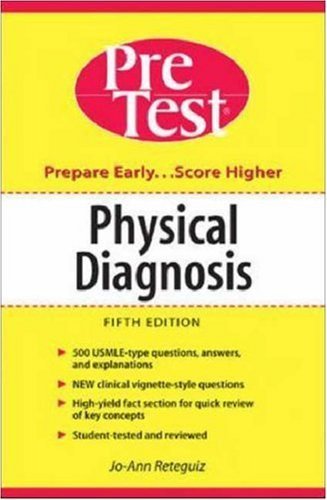 Stock image for Pre Test: Physical Diagnosis Pre-Test Self-Assessment and Review for sale by a2zbooks