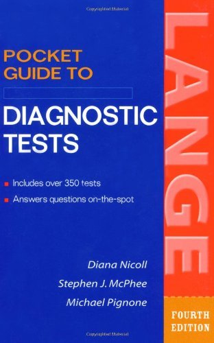 Imagen de archivo de Pocket Guide to Diagnostic Tests (LANGE Clinical Science) a la venta por Wonder Book