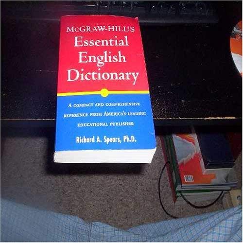 Beispielbild fr McGraw-Hill's Essential English Dictionary: A Compact and Comprehensive Reference from America's Leading Educational Publisher zum Verkauf von Wonder Book