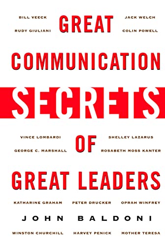 Beispielbild fr Great Communication Secrets of Great Leaders zum Verkauf von Better World Books