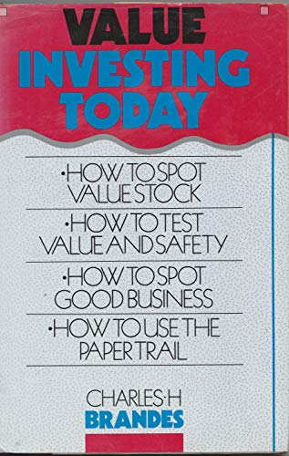 Beispielbild fr Value Investing Today zum Verkauf von Wonder Book