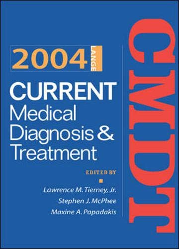 Stock image for Current Medical Diagnosis & Treatment 2004 for sale by HPB-Red