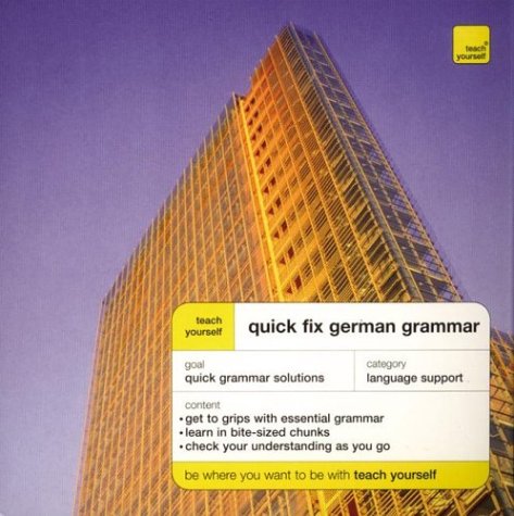 9780071419970: Teach Yourself Quick Fix German Grammar