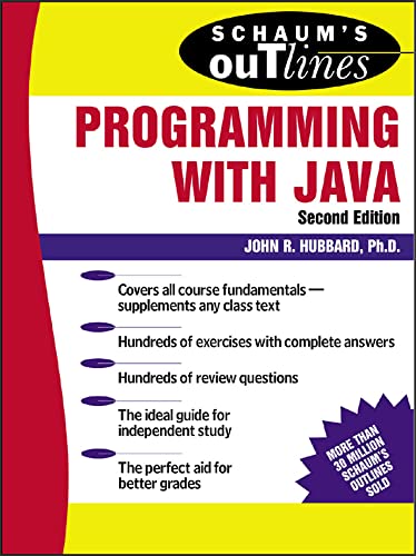 Schaum's Outline of Programming with Java (9780071420402) by Hubbard, John R.