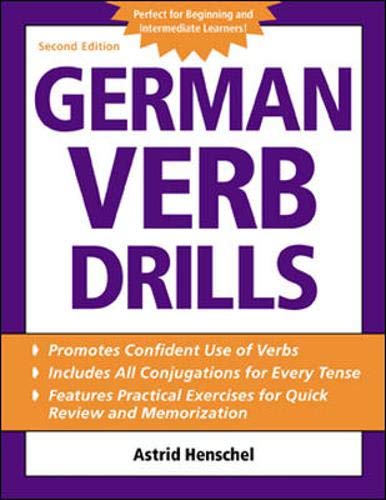 Beispielbild fr German Verb Drills zum Verkauf von Jenson Books Inc