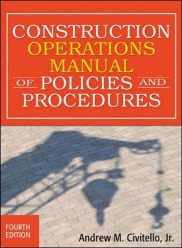 Stock image for Construction Operations Manual Of Policies And Procedures for sale by Campbell Bookstore