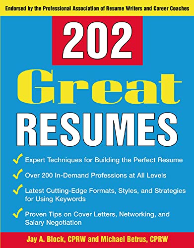 Stock image for 202 Great Resumes for sale by SecondSale