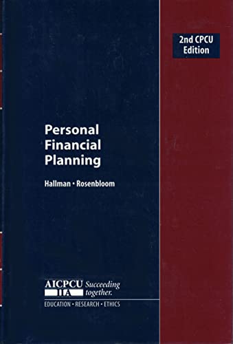 Stock image for Personal Financial Planning - CPCU 556 2nd CPCU Edition (AICPCU 556) for sale by KuleliBooks