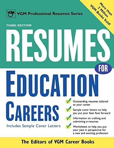 Stock image for Resumes for Education Careers for sale by Better World Books