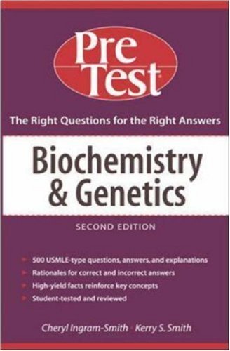 9780071437479: Biochemistry and Genetics: PreTest Self-Assessment and Review