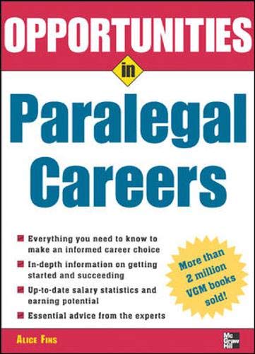 9780071438445: Opportunities in Paralegal Careers (Opportunities In...Series)