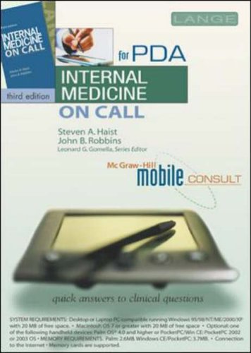 Stock image for Internal Medicine On Call For The Pda (mobile Consult Series) [cd-rom] for sale by Basi6 International