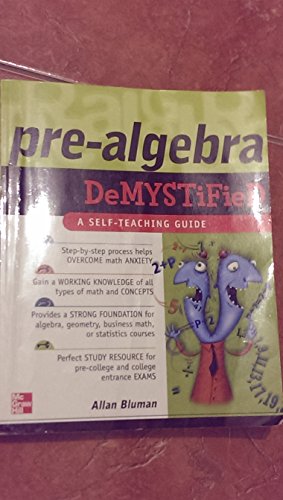 Imagen de archivo de Pre-Algebra Demystified a la venta por Better World Books