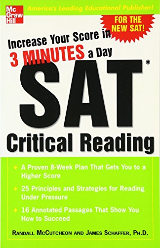 Increase Your Score in 3 Minutes a Day: SAT Critical Reading (9780071440417) by McCutcheon, Randall; Schaffer, James