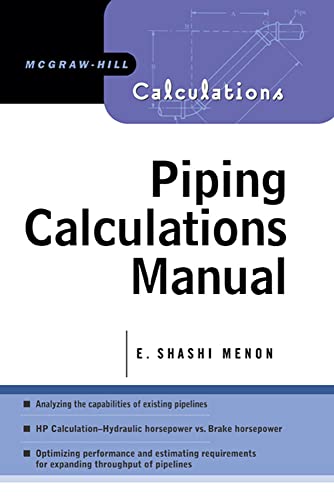 Imagen de archivo de Piping Calculations Manual (McGraw-Hill Calculations) a la venta por BooksRun